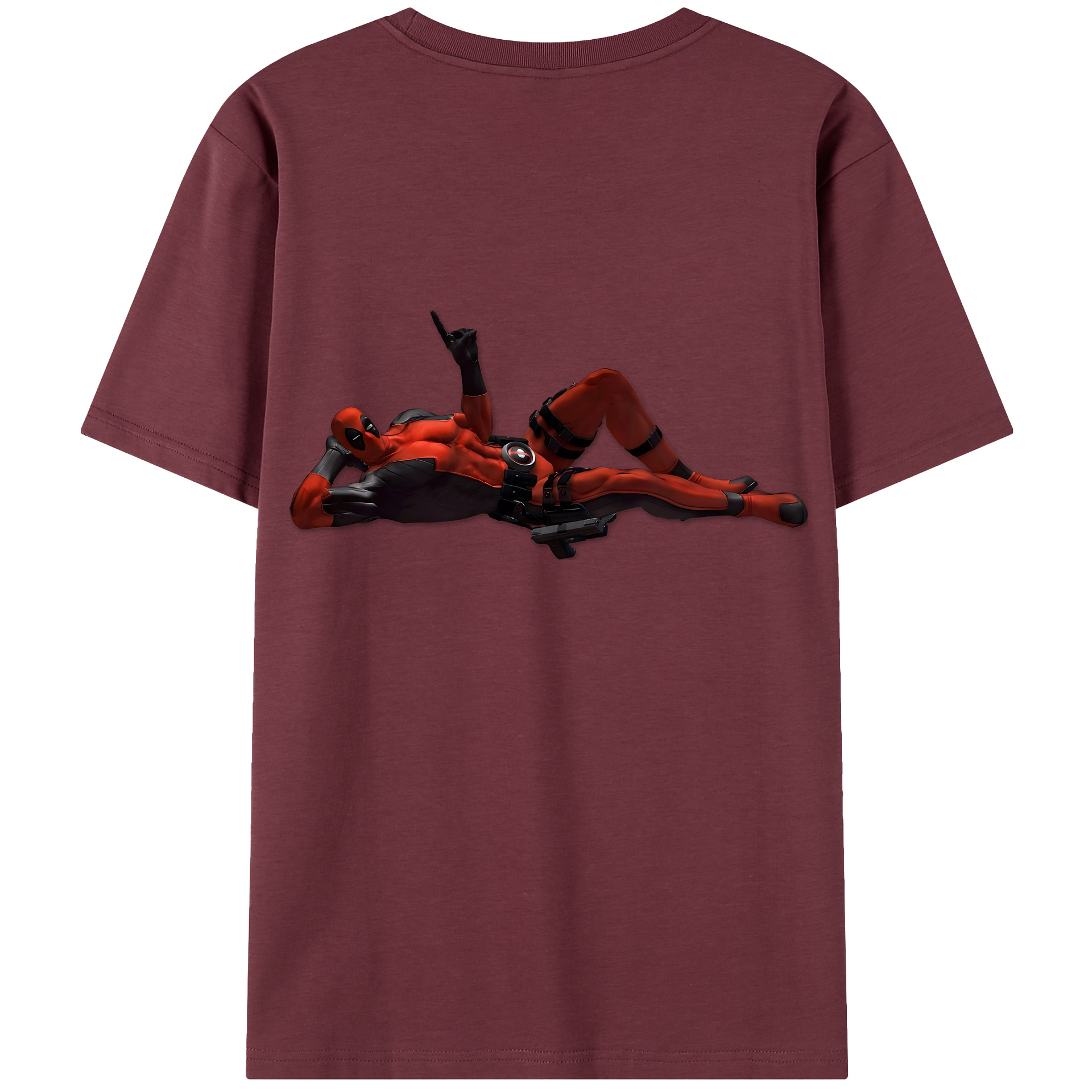 （画像用） Deadpool デッドプール 綿100％半袖Tシャツ（背面プリント）